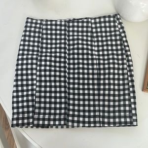 Free people plaid mini skirt